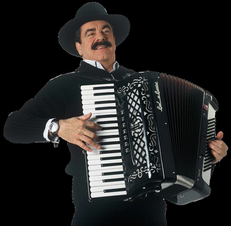 Quim Barreiros com o seu acordeão